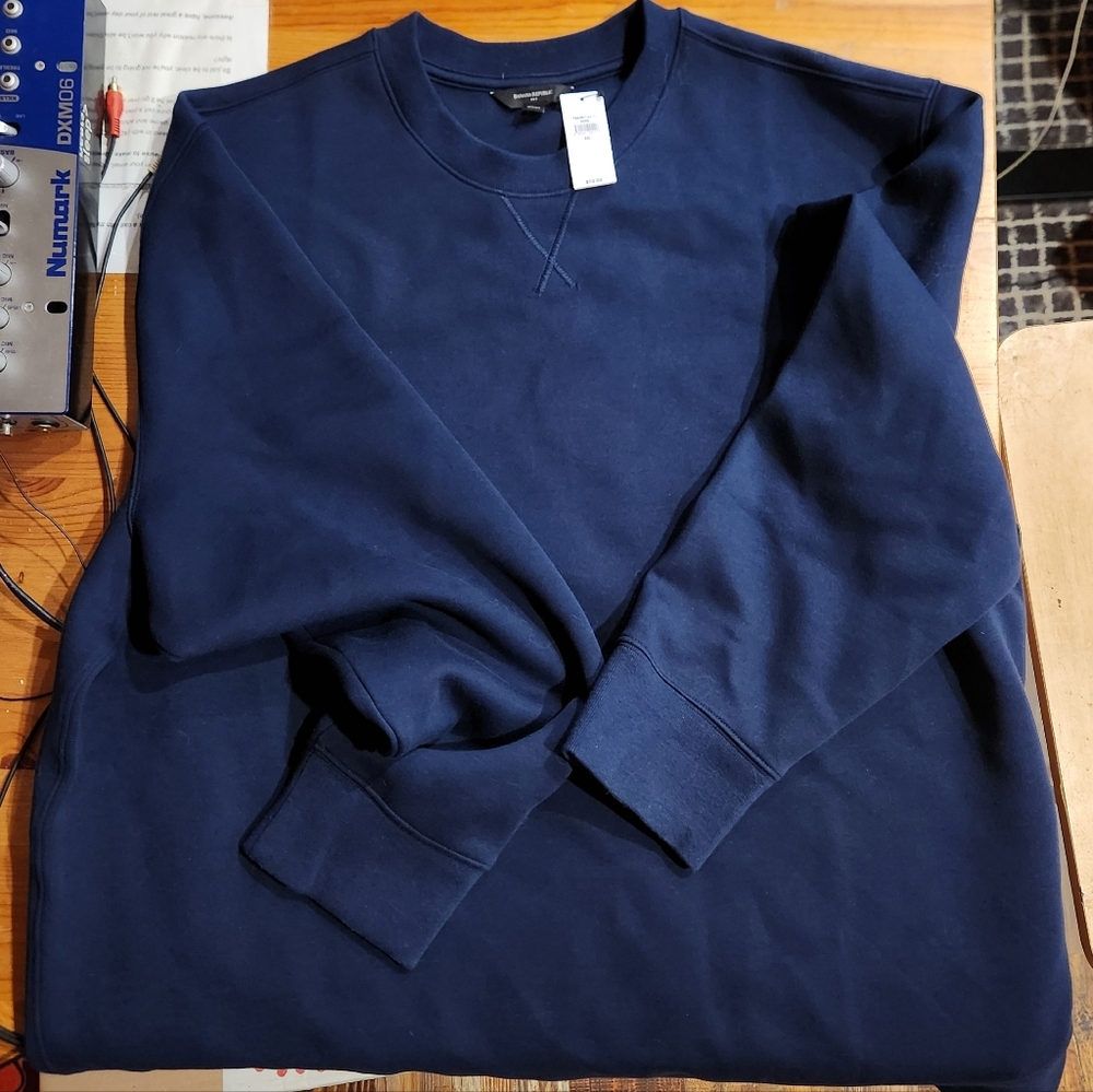 Banana Republic Men's Deep Blue Crewneck Sweater NWT
